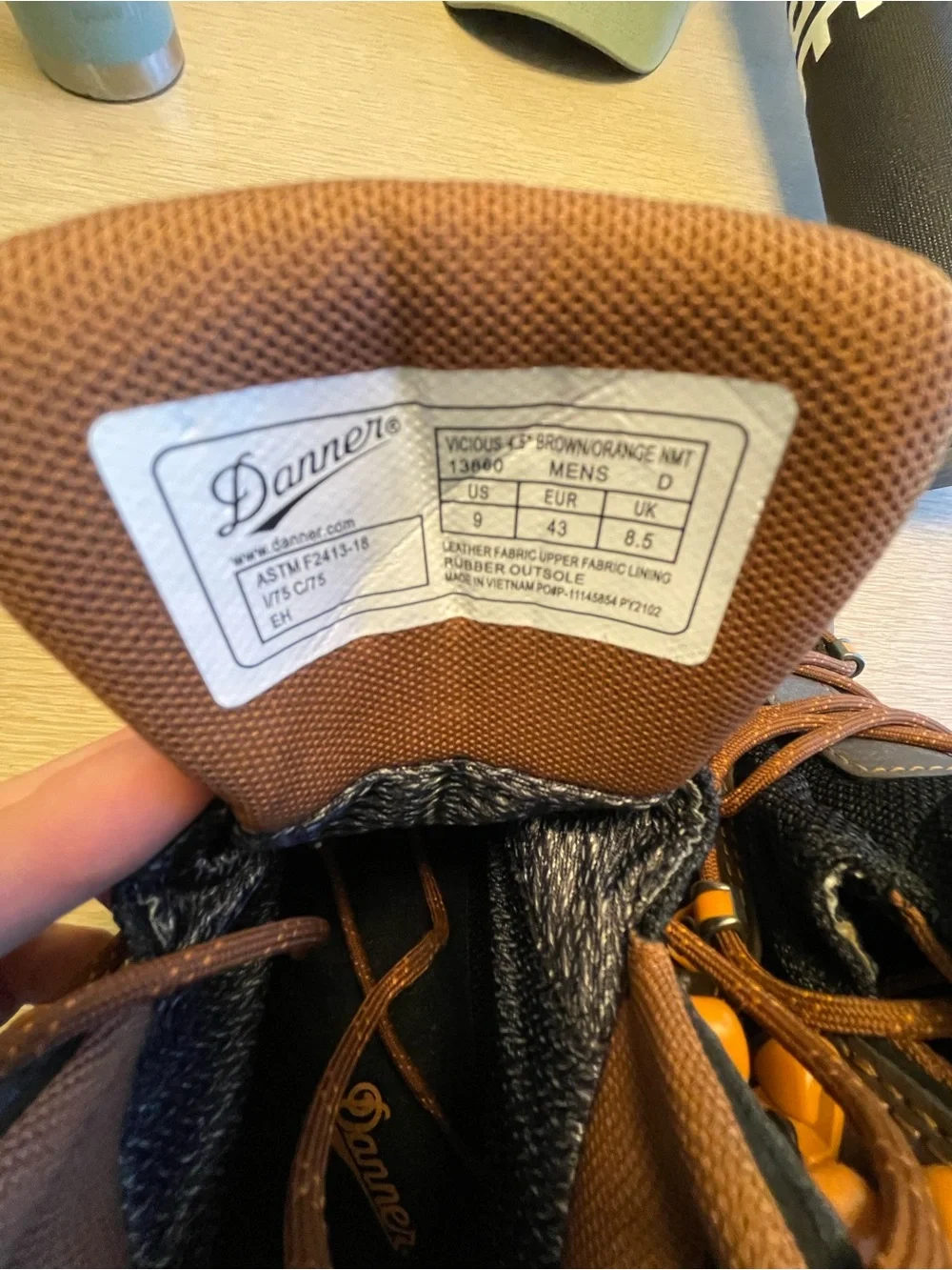 Danner Brown and Black Lace-Up Waterproof Hiking Boots